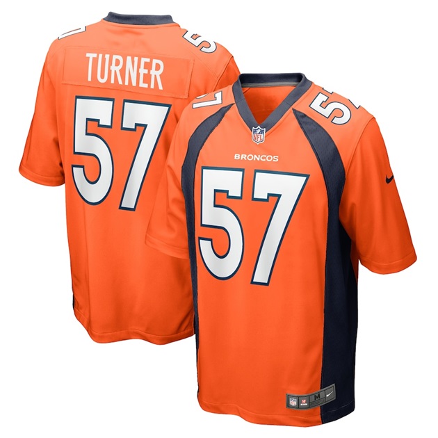 mens nike billy turner orange denver broncos game player jersey